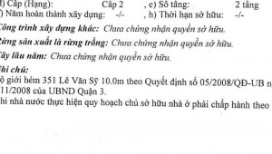 Bán nhà 351/13 Lê Văn Sỹ Phường 13 Quận 3