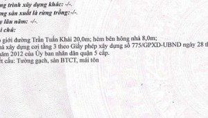 Bán nhà 68 Trần Tuấn Khải Phường 5 Quận 5