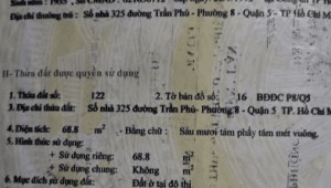 Bán nhà 325 Trần Phú Phường 8 Quận 5