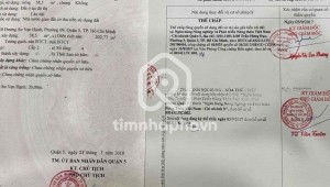 Bán nhà 18 Sư Vạn Hạnh Phường 9 Quận 5