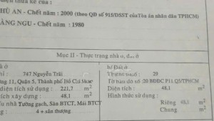 Bán nhà 747 Nguyễn Trãi Phường 11 Quận 5