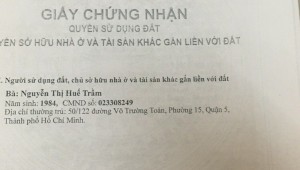 Bán nhà 50/122 Võ Trường Toản Phường 12 Quận 5