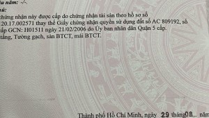 Bán nhà 37 Đỗ Ngọc Thạnh Phường 14 Quận 5