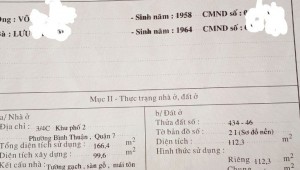 Bán nhà 458/36/14 Huỳnh Tấn Phát Bình Thuận Quận 7