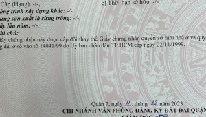 Bán nhà 283 Lâm Văn Bền Bình Thuận Quận 7
