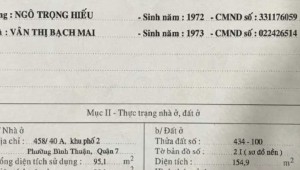 Bán nhà 458/40A Huỳnh Tấn Phát Bình Thuận Quận 7