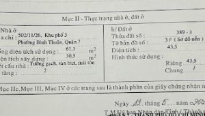 Bán nhà 502/11/26 Huỳnh Tấn Phát Bình Thuận Quận 7