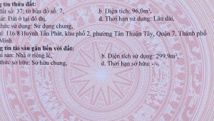 Bán nhà 116/8 Huỳnh Tấn Phát Tân Thuận Tây Quận 7