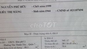 Bán nhà 128/31 Huỳnh Tấn Phát Tân Thuận Tây Quận 7