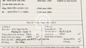 Bán nhà 67/1 Ngô Gia Tự Phường 2 Quận 10