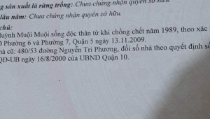 Bán nhà 480/11 Nguyễn Tri Phương Phường 9 Quận 10