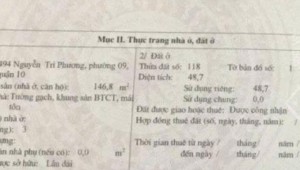 Bán nhà 494 Nguyễn Tri Phương Phường 9 Quận 10