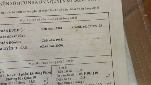 Bán nhà 670/24 Lê Hồng Phong Phường 10 Quận 10