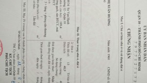 Bán nhà 449/34 Sư Vạn Hạnh Phường 12 Quận 10