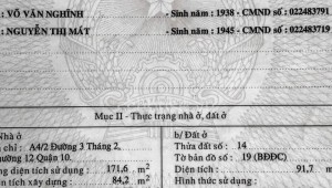 Bán nhà 2025-08-09 00:00:00 Hoàng Dư Khương Phường 12 Quận 10