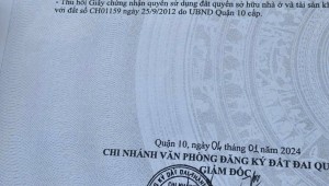 Bán nhà 93 Hòa Hưng Phường 12 Quận 10