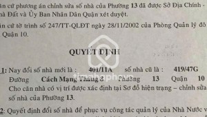 Bán nhà 401/11A Cách Mạng Tháng Tám Phường 13 Quận 10