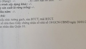 Bán nhà 76 Tam Đảo Phường 14 Quận 10