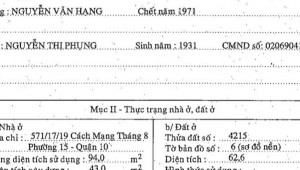 Bán nhà 56/38 Tô Hiến Thành Phường 15 Quận 10