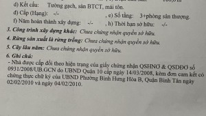 Bán nhà 623/12 Cách Mạng Tháng Tám Phường 15 Quận 10