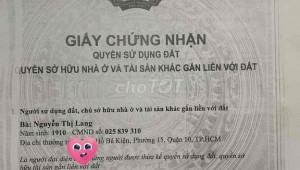 Bán nhà 130/4 Hồ Bá Kiện Phường 15 Quận 10