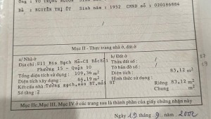 Bán nhà U12B Bạch Mã Phường 15 Quận 10