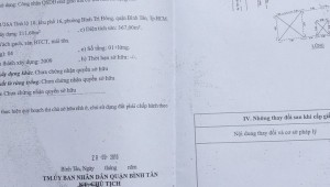 Bán nhà 634/26A Tỉnh Lộ 10 Bình Trị Đông Quận Bình Tân