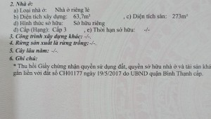 Bán nhà 88 Diên Hồng Phường 1 Quận Bình Thạnh