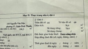 Bán nhà 108-110 Nguyễn Văn Đậu Phường 7 Quận Bình Thạnh