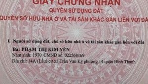 Bán nhà 308A Lê Quang Định Phường 11 Quận Bình Thạnh