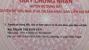 Bán nhà 308A Lê Quang Định Phường 11 Quận Bình Thạnh