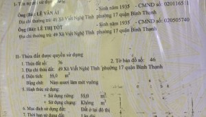 Bán nhà 49 Xô Viết Nghệ Tĩnh Phường 17 Quận Bình Thạnh