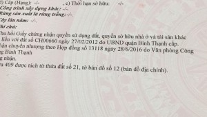 Bán nhà 236/43/19-19A Điện Biên Phủ Phường 17 Quận Bình Thạnh