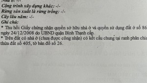Bán nhà 46/7 Nguyễn Cửu Vân Phường 17 Quận Bình Thạnh