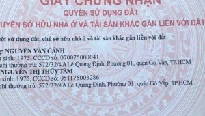 Bán nhà 294/83A Xô Viết Nghệ Tĩnh Phường 21 Quận Bình Thạnh