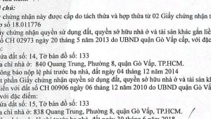 Bán nhà 840 Quang Trung Phường 1 Quận Gò Vấp