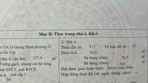 Bán nhà 558/17a Lê Quang Định Phường 1 Quận Gò Vấp