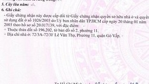 Bán nhà 117 Lê Văn Thọ Phường 8 Quận Gò Vấp