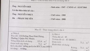 Bán nhà 208 Phan Đình Phùng Phường 2 Quận Phú Nhuận