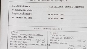 Bán nhà 210 Phan Đình Phùng Phường 2 Quận Phú Nhuận