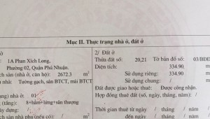 Bán nhà 462 Phan Xích Long Phường 2 Quận Phú Nhuận