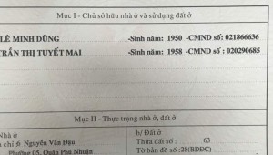 Bán nhà 6 Nguyễn Văn Đậu Phường 5 Quận Phú Nhuận