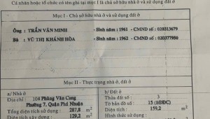 Bán nhà 104 Phùng Văn Cung Phường 7 Quận Phú Nhuận