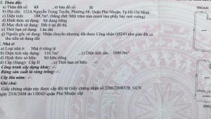 Bán nhà 132A Nguyễn Trọng Tuyển Phường 8 Quận Phú Nhuận