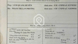Bán nhà 19/30 Hồ Văn Huê Phường 9 Quận Phú Nhuận