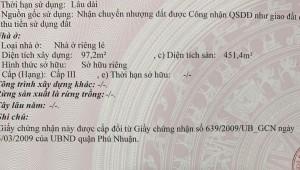 Bán nhà 159/9 Đào Duy Anh Phường 9 Quận Phú Nhuận