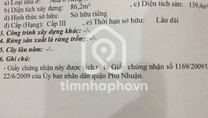 Bán nhà 312 Huỳnh Văn Bánh Phường 11 Quận Phú Nhuận