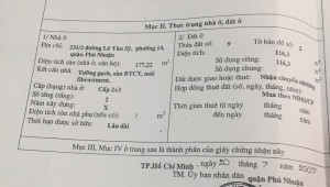 Bán nhà 231/2 Lê Văn Sỹ Phường 13 Quận Phú Nhuận