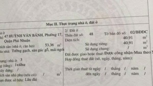 Bán nhà 47 Huỳnh Văn Bánh Phường 17 Quận Phú Nhuận