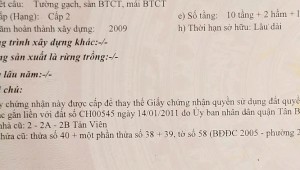 Bán nhà 2 Tản Viên Phường 1 Quận Tân Bình